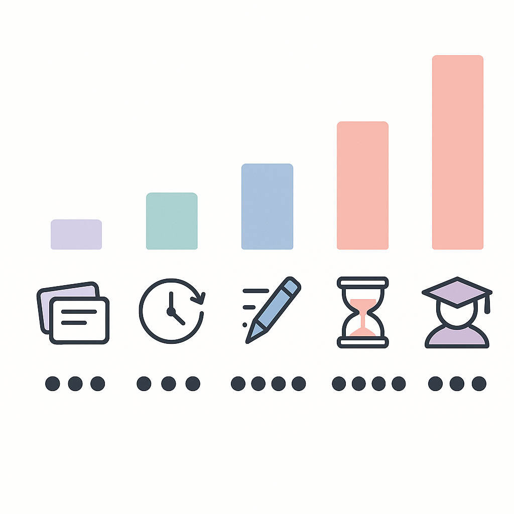 Five-column chart comparing price and standout feature of top AI study apps under $10