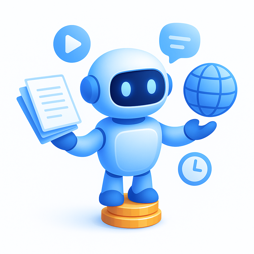 Concept illustration of affordable multilingual Discord transcription bot atop coins