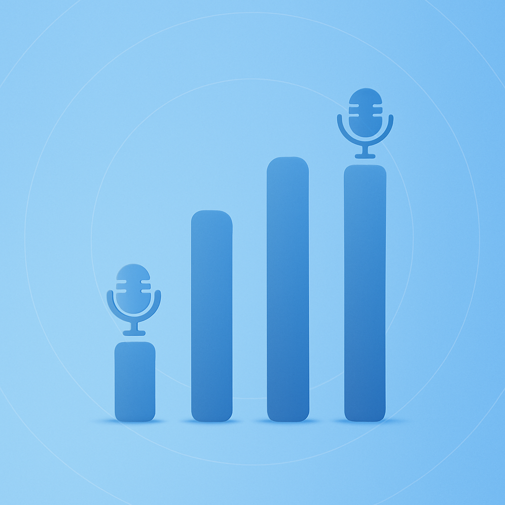 Abstract bar chart comparing language coverage of four AI notetaker tools.