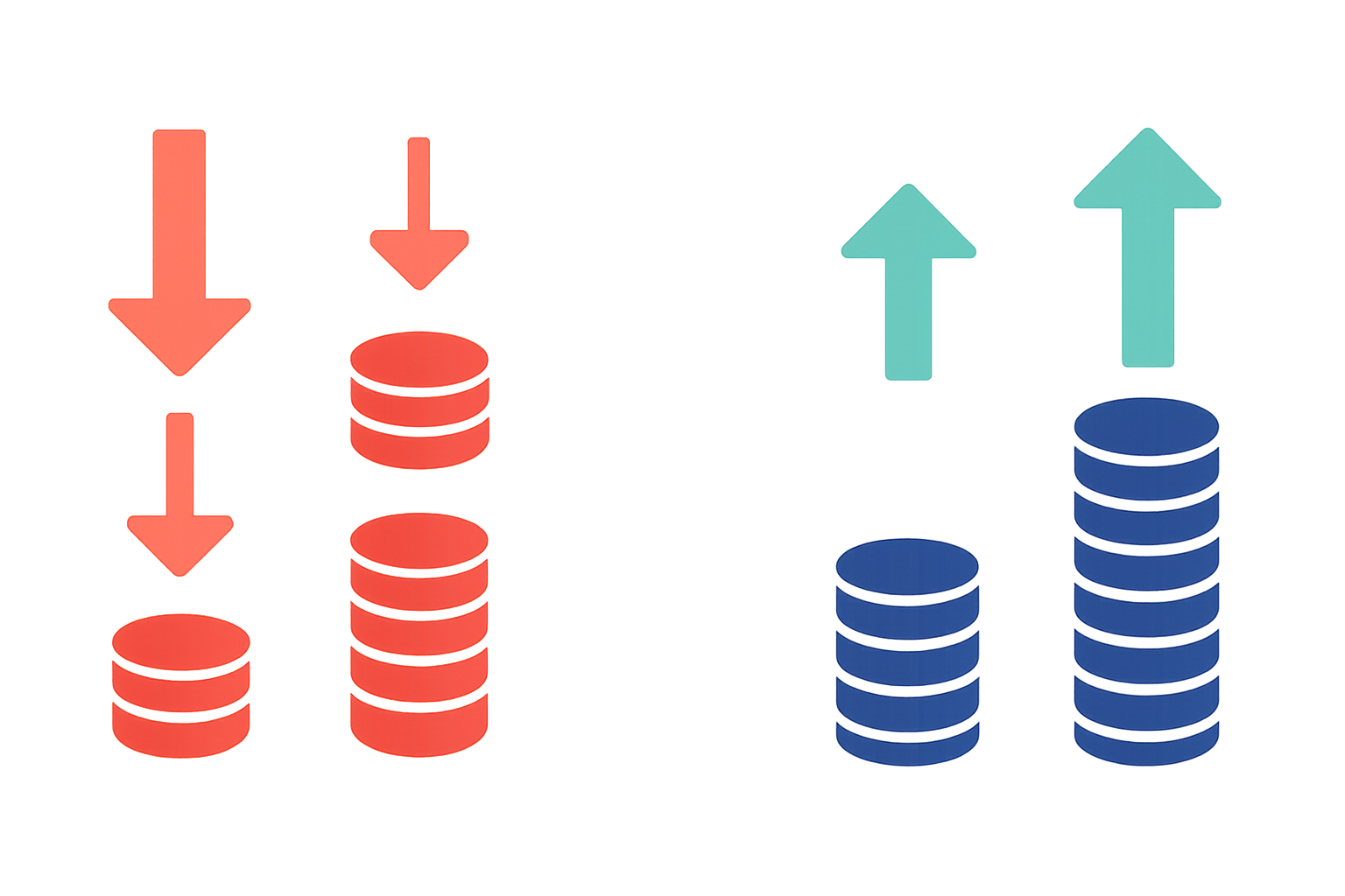Side-by-side comparison of key metrics before and after smart dunning migration for subscriptions