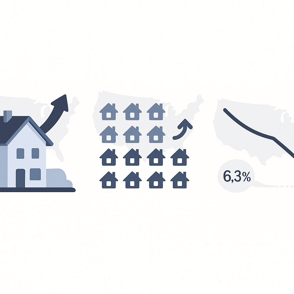 Three-panel infographic comparing Louisville median home price, housing inventory, and forecast mortgage rate trend