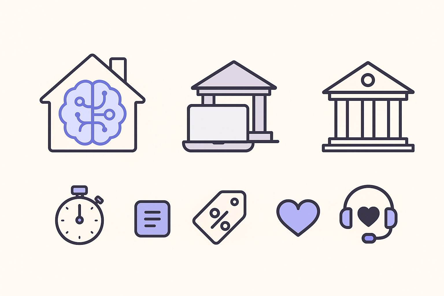 Icon comparison of Chestnut AI, generic online lender, and traditional bank on speed, rate savings, service quality