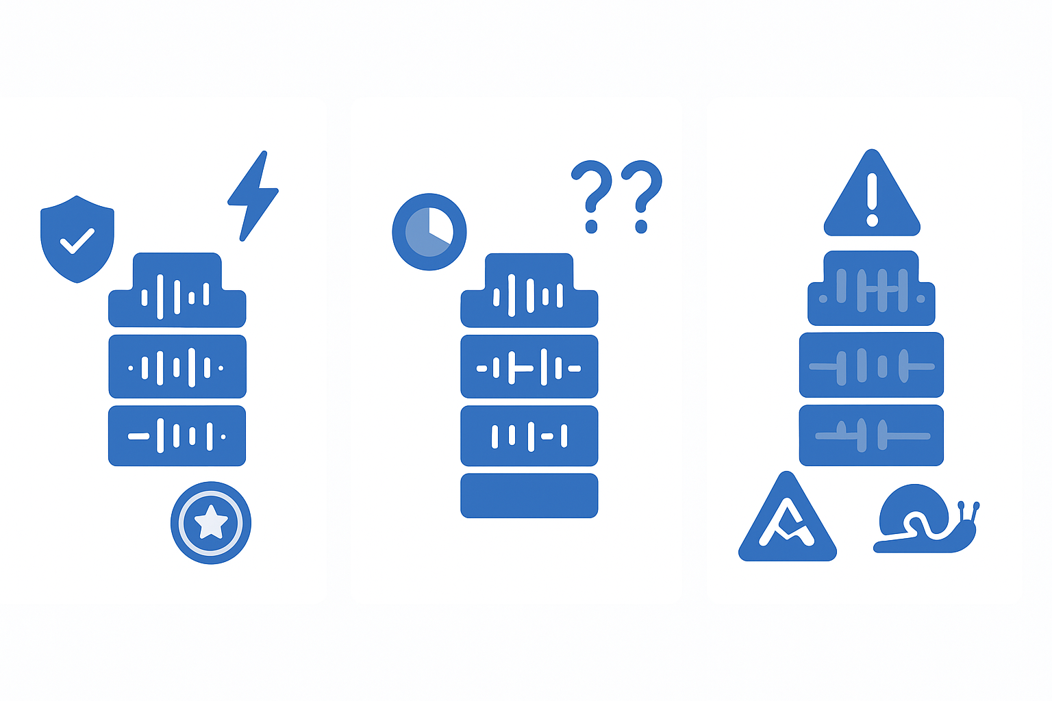 Side-by-side icons compare Luel, Scale AI and Appen on speed, price, compliance strengths